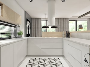(Warszawa) Projekt domu jednorodzinnego 13 - Kuchnia, styl skandynawski - zdjęcie od BAGUA Pracownia Architektury Wnętrz