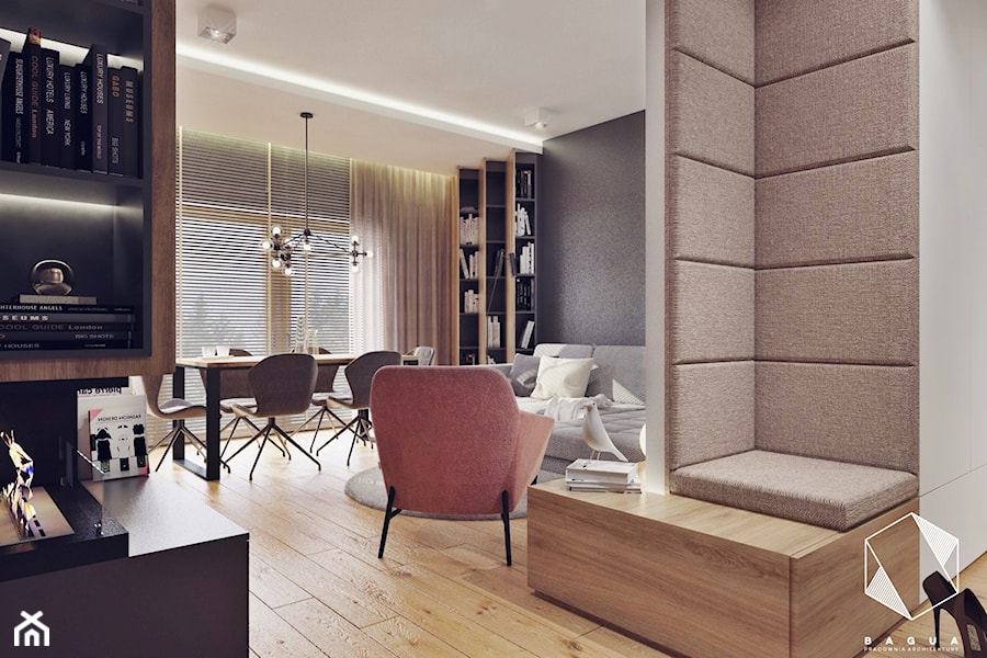M11 - mieszkanie w Opolu - Mały biały hol / przedpokój, styl nowoczesny - zdjęcie od BAGUA Pracownia Architektury Wnętrz