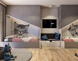 Projekt domu jednorodzinnego D18 - Gliwice - Średni szary pokój dziecka dla dziecka dla nastolatka ... - zdjęcie od BAGUA Pracownia Architektury Wnętrz - Homebook