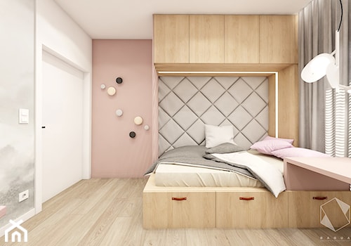 Rzeszów - D23 - Projekt domu jednorodzinnego 600 m2 - Średni szary pokój dziecka dla nastolatka dla dziewczynki, styl nowoczesny - zdjęcie od BAGUA Pracownia Architektury Wnętrz
