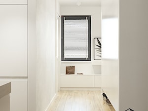 Projekt mieszkania 5 - Średni biały hol / przedpokój, styl nowoczesny - zdjęcie od BAGUA Pracownia Architektury Wnętrz