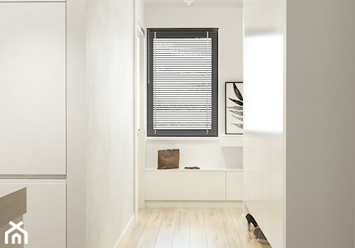 Projekt mieszkania 5 - Średni biały hol / przedpokój, styl nowoczesny - zdjęcie od BAGUA Pracownia Architektury Wnętrz