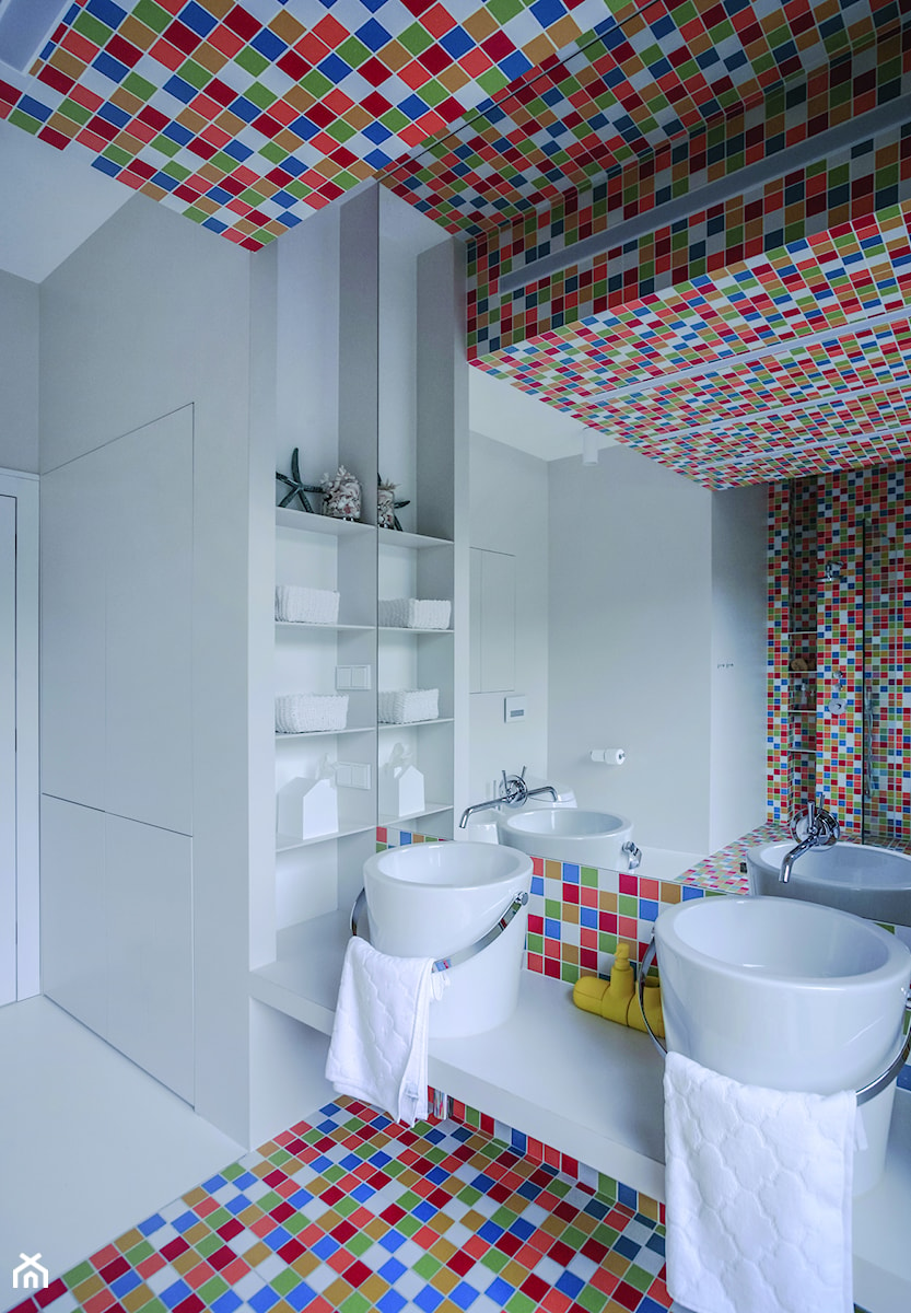 Dom   na   Wyżynie   Lubelskiej - Średnia na poddaszu bez okna łazienka, styl nowoczesny - zdjęcie od ADHD Pracownia Projektowa