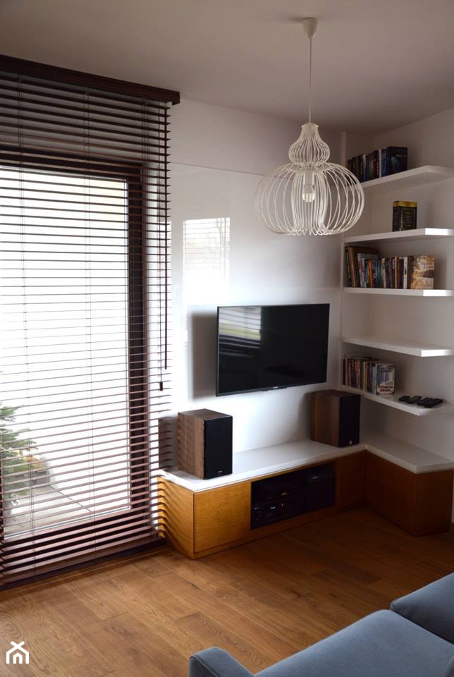 Mieszkanie na warszawskich Bielanach - Salon, styl skandynawski - zdjęcie od Amicus Design