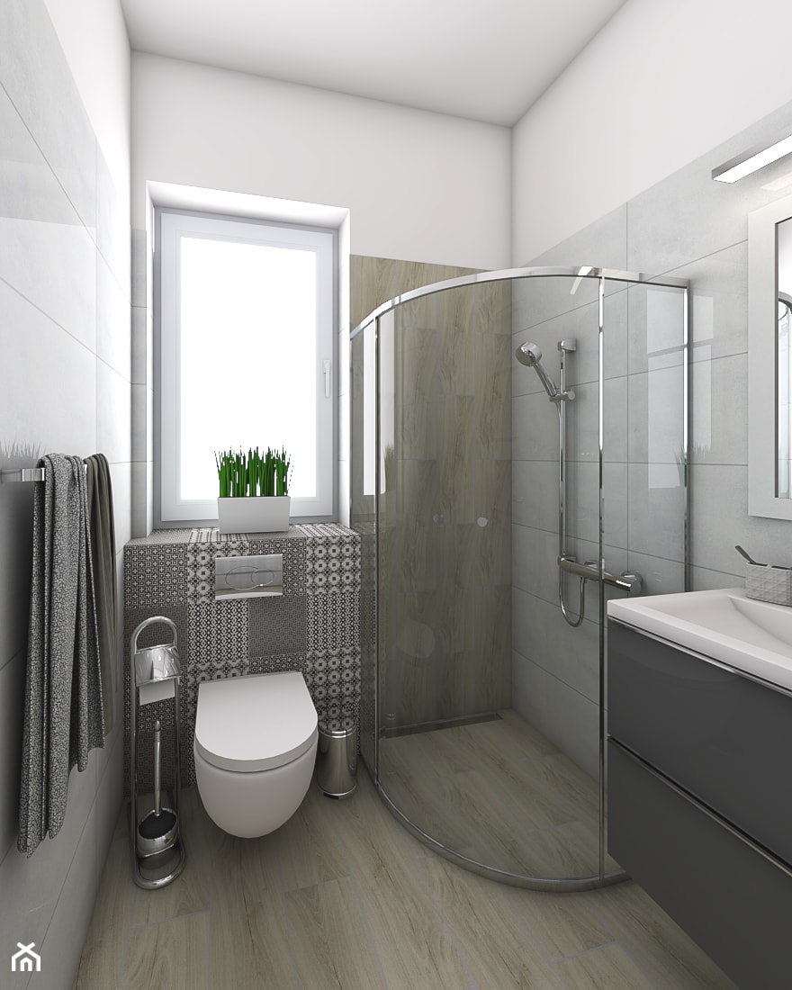 Projekt małej łazienki. - zdjęcie od STUDiO K projektowanie wnętrz