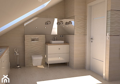 Łazienka na poddaszu. - zdjęcie od STUDiO K projektowanie wnętrz