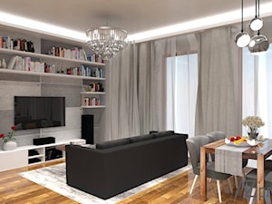 Apartament Mokotów - Salon, styl nowoczesny - zdjęcie od AZ projekty