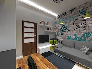 Apartament Mokotów - Średni szary pokój dziecka dla dziecka dla nastolatka dla chłopca dla dziewczynki, styl nowoczesny - zdjęcie od AZ projekty
