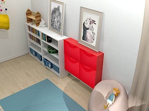 Średni szary pokój dziecka dla dziecka dla nastolatka dla chłopca dla dziewczynki, styl skandynawski - zdjęcie od Izabela Wawrzyńska