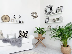 Mieszkanie w kamienicy - Średni biały salon, styl skandynawski - zdjęcie od Paulina