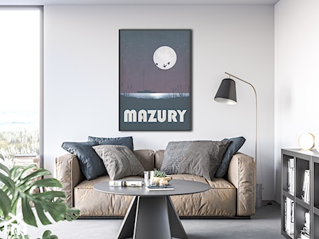 Aranżacje wnętrz - Salon: Plakat Mazury - Hunny Badger Plakaty. Przeglądaj, dodawaj i zapisuj najlepsze zdjęcia, pomysły i inspiracje designerskie. W bazie mamy już prawie milion fotografii!