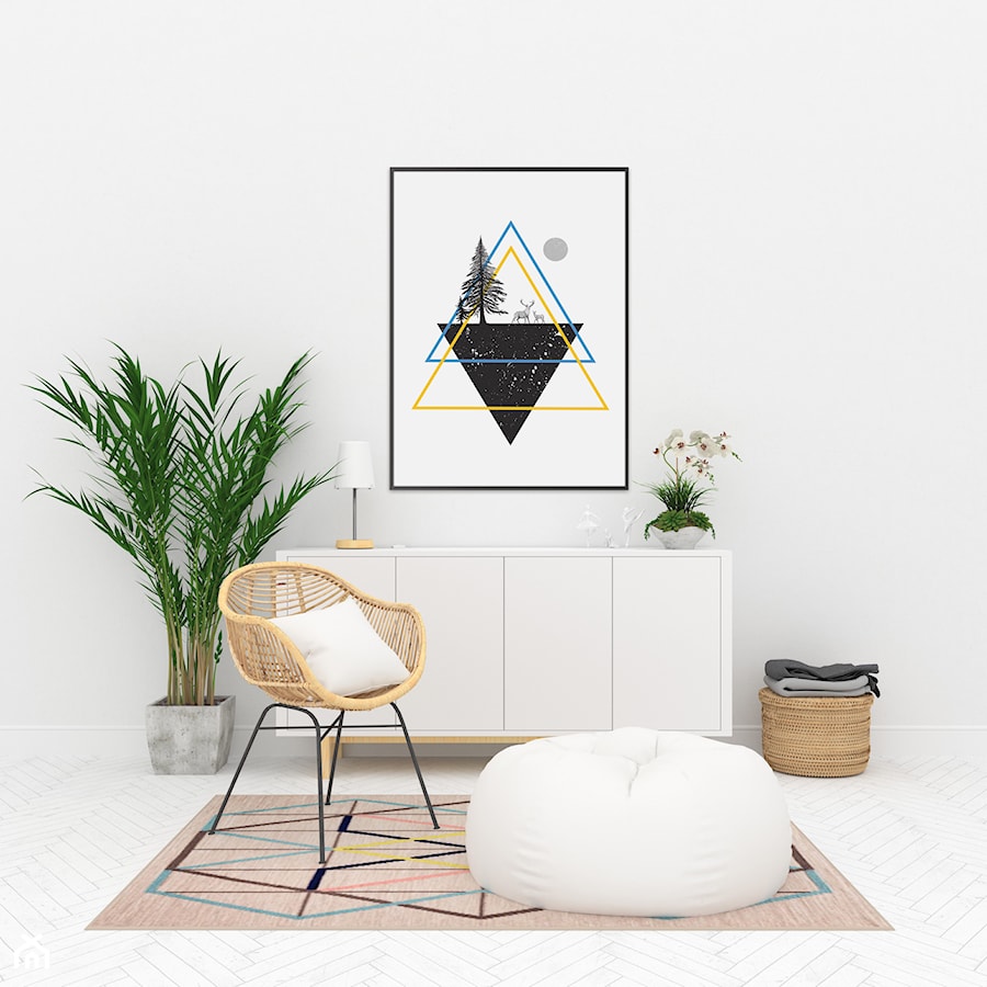 Plakat skandynawski - geometryczny i minimalistyczny - zdjęcie od Hunny Badger Plakaty