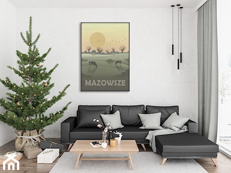 Aranżacje wnętrz - Salon: Plakat Mazowsze - Hunny Badger Plakaty. Przeglądaj, dodawaj i zapisuj najlepsze zdjęcia, pomysły i inspiracje designerskie. W bazie mamy już prawie milion fotografii!