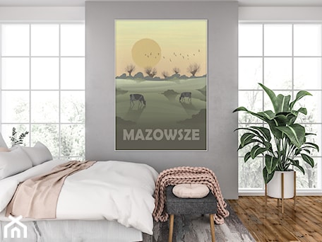 Aranżacje wnętrz - Sypialnia: Plakat Mazowsze - Hunny Badger Plakaty. Przeglądaj, dodawaj i zapisuj najlepsze zdjęcia, pomysły i inspiracje designerskie. W bazie mamy już prawie milion fotografii!