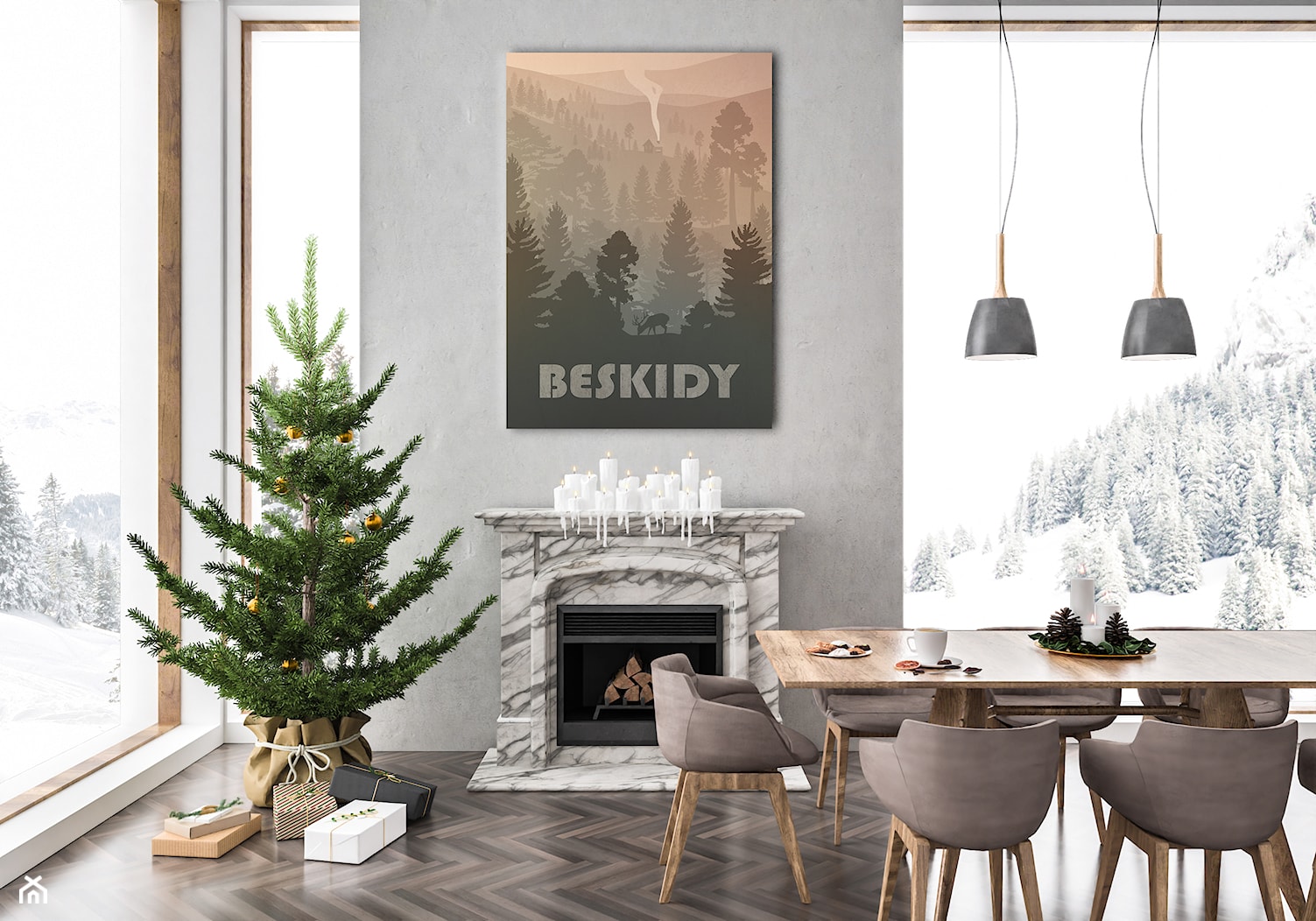 Plakat Beskidy - zdjęcie od Hunny Badger Plakaty - Homebook