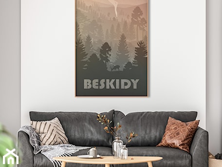 Aranżacje wnętrz - Salon: Plakat Beskidy - Hunny Badger Plakaty. Przeglądaj, dodawaj i zapisuj najlepsze zdjęcia, pomysły i inspiracje designerskie. W bazie mamy już prawie milion fotografii!