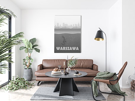 Aranżacje wnętrz - Salon: Plakat Warszawa - Hunny Badger Plakaty. Przeglądaj, dodawaj i zapisuj najlepsze zdjęcia, pomysły i inspiracje designerskie. W bazie mamy już prawie milion fotografii!