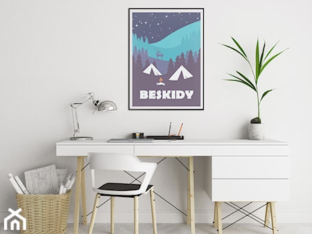 Aranżacje wnętrz - Biuro: Plakat - Beskidy - Hunny Badger Plakaty. Przeglądaj, dodawaj i zapisuj najlepsze zdjęcia, pomysły i inspiracje designerskie. W bazie mamy już prawie milion fotografii!