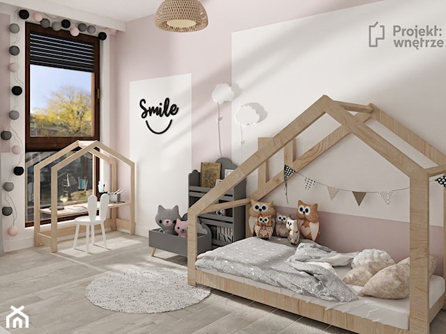 Pokój dla dziewczynki mały pokój dziecka styl skandynawski strefa zabaw