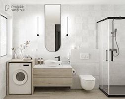 PROJEKT: WNĘTRZE www.projektwnetrze.com.pl - minimalistyczna łazienka inspirowana stylem japandi: dr ... - zdjęcie od PROJEKT: WNĘTRZE - Homebook