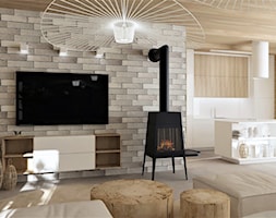 Drewniany domek - Salon, styl skandynawski - zdjęcie od LuArt Design - Homebook