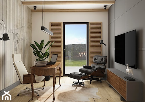 Dom w stylu Modern Clasic - Biuro, styl tradycyjny - zdjęcie od LuArt Design
