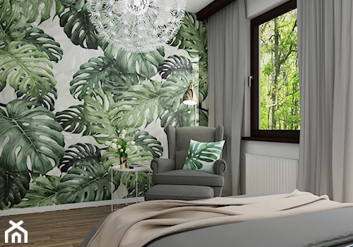 Pokój nastolatki - Mały biały zielony pokój dziecka dla nastolatka dla dziewczynki, styl skandynawski - zdjęcie od LuArt Design