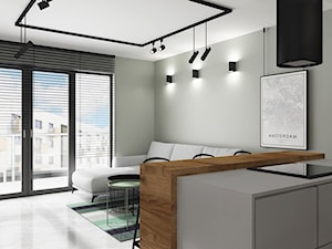 Męskie mieszkanie - Salon, styl industrialny - zdjęcie od LuArt Design