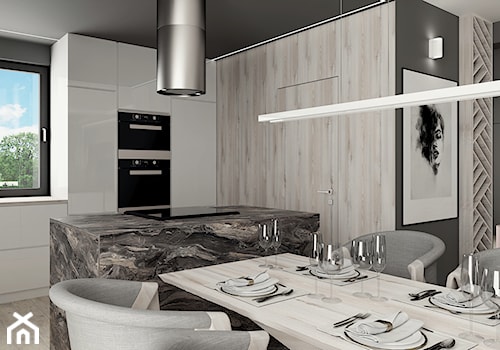 Projekt parteru domu jednorodzinnego - Kuchnia, styl nowoczesny - zdjęcie od LuArt Design