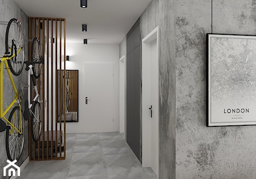 Męskie mieszkanie - Hol / przedpokój, styl industrialny - zdjęcie od LuArt Design