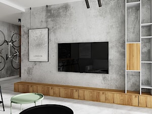 Męskie mieszkanie - Salon, styl industrialny - zdjęcie od LuArt Design