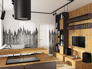 W industrialnym lesie - Salon, styl industrialny - zdjęcie od LuArt Design
