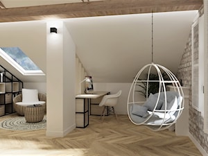 Strych w stylu BOHO - Salon, styl skandynawski - zdjęcie od LuArt Design