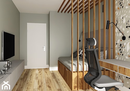 Męskie mieszkanie - Sypialnia, styl industrialny - zdjęcie od LuArt Design