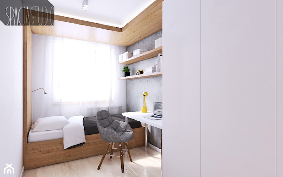 Pokój nastolatka - mieszkanie w Knurowie - Spacja Studio - zdjęcie od Spacja Studio