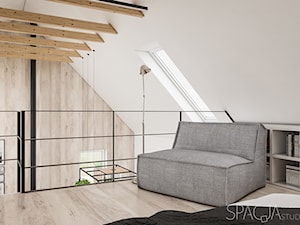 Dom w Szwecji - sypialnia na antresoli - Spacja Studio - zdjęcie od Spacja Studio