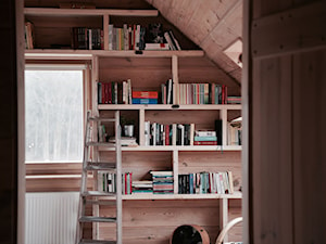 Dom - Salon z bibiloteczką, styl nowoczesny - zdjęcie od Julia Rozumek