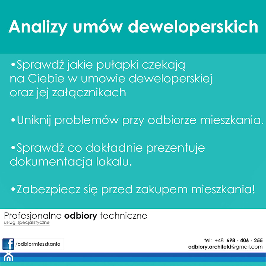 Analizy umów deweloperskich wraz z załącznikami - zdjęcie od odbiorymieszkan