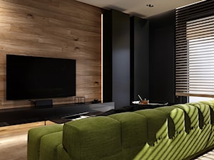 Rb_Architects Żoliborz Artystyczny - Średni czarny salon, styl industrialny - zdjęcie od RB ARCHITECTS