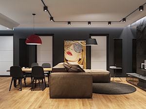 Nowoczesne mieszkanie dla młodego mężczyzny - Salon, styl nowoczesny - zdjęcie od RB ARCHITECTS
