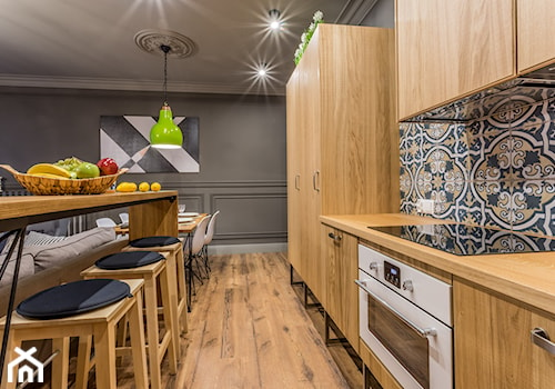 ArtEco - Duża otwarta z zabudowaną lodówką kuchnia jednorzędowa, styl nowoczesny - zdjęcie od RB ARCHITECTS
