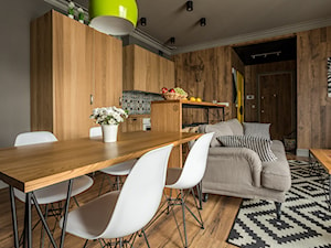 ArtEco - Średni szary salon z kuchnią z jadalnią, styl nowoczesny - zdjęcie od RB ARCHITECTS