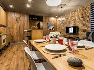 ArtEco - Średni salon z kuchnią z jadalnią, styl nowoczesny - zdjęcie od RB ARCHITECTS