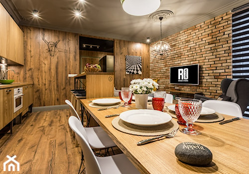 ArtEco - Średni salon z kuchnią z jadalnią, styl nowoczesny - zdjęcie od RB ARCHITECTS