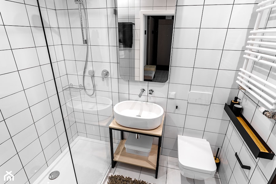 Żoliborz - Mała bez okna łazienka, styl nowoczesny - zdjęcie od RB ARCHITECTS