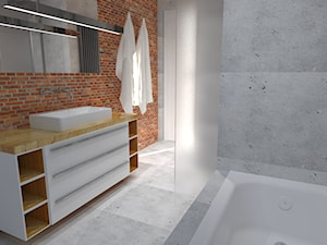 Łazienka_01 - Średnia na poddaszu bez okna łazienka, styl rustykalny - zdjęcie od Andrea Głowala Architektura&Wnętrza