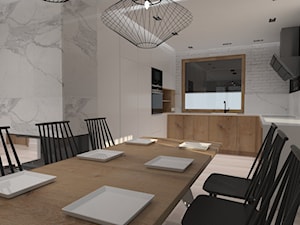 Średnia szara jadalnia jako osobne pomieszczenie, styl nowoczesny - zdjęcie od Andrea Głowala Architektura&Wnętrza