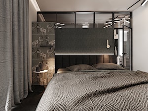 P_05_2018_TARNOWSKIE GÓRY - Średnia biała sypialnia, styl nowoczesny - zdjęcie od KREOWNIA studio projektowe