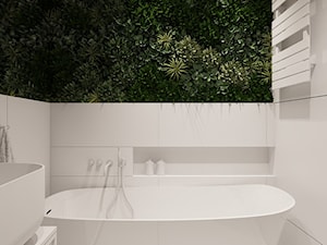P_03_2018_KATOWICE - Mała bez okna z punktowym oświetleniem łazienka, styl nowoczesny - zdjęcie od KREOWNIA studio projektowe