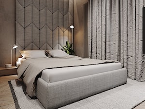 P_03_2018_KATOWICE - Średnia sypialnia, styl nowoczesny - zdjęcie od KREOWNIA studio projektowe
